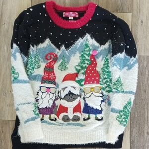 Festive Black and Red Holiday Sweater